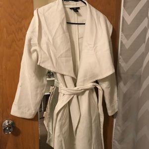 Oversized white coat